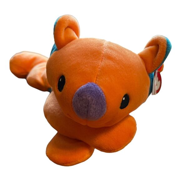 1998 Vtg Ty Beanie Baby Pillow Pal Kolala Koala Plush Orange 12" Original tags - Picture 1 of 9